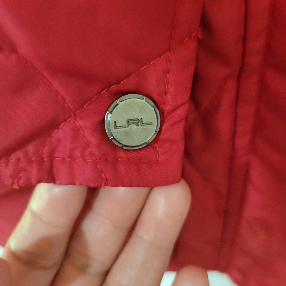 L-RL Women's Red Quilted Jacket - Picture 4 of 16